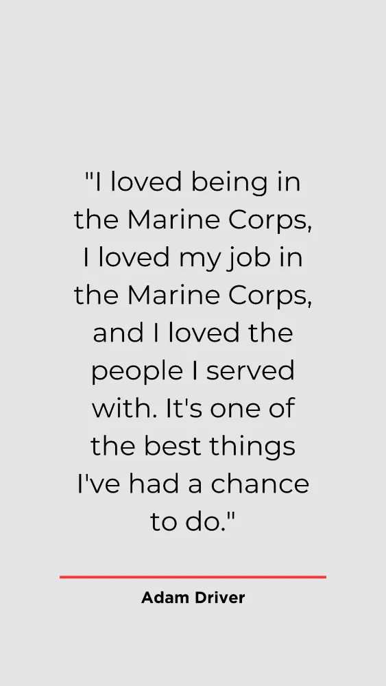 Adam Driver marine corps